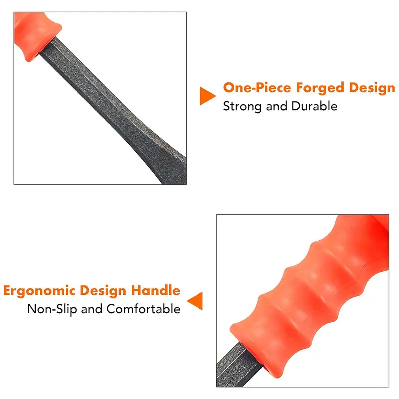 JLD Pahat Batu Bata Masonry Chisel 12 Inch dengan Soft Grip Handle & Chrome Plated Surface untuk Meratakan Bidang Logam dan Memotong Plat Logam 4