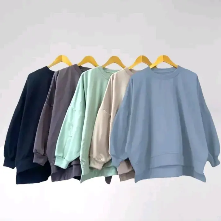 oversize sweater XXXL wanita big size crewneck Crewneck Cewek Top