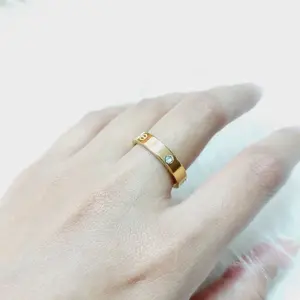Aksesoris Cincin Wanita Titanium Model Terbaru Elegan Rings