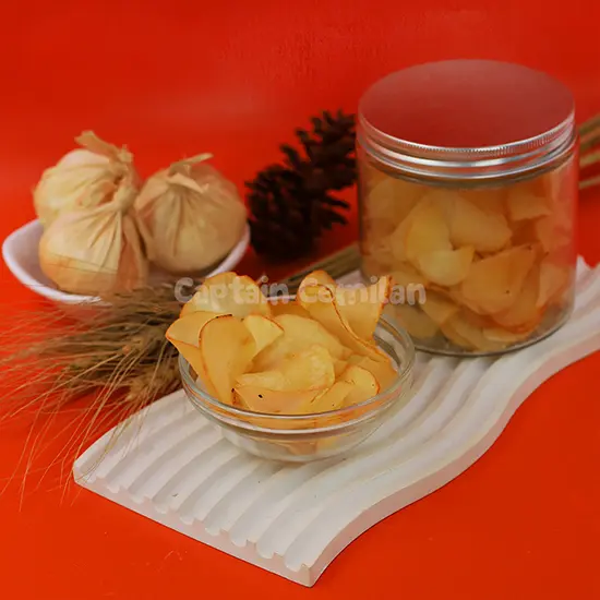 1 KG - Keripik Singkong Rasa Original Asin gurih Captain Cemilan food Snacks Makanan Chips Pedas Jajanan 3