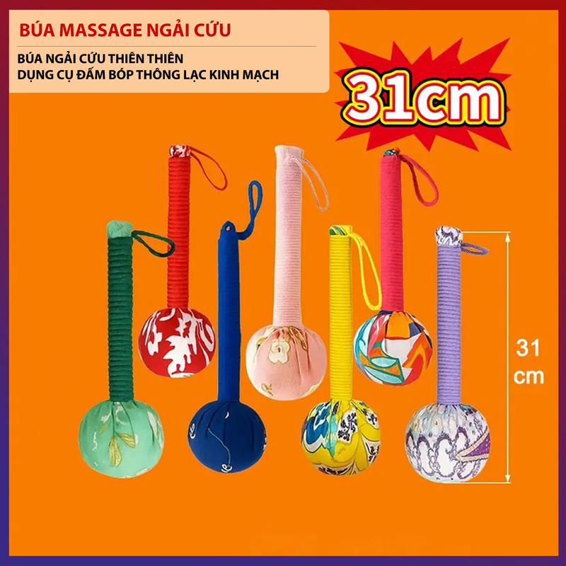 Búa Massage Ngải Cứu Thiên Nhiên- Dụng Cụ Đấm Bóp Thông Kinh Đa Năng Cho Lưng Vai Cổ Giảm Căng Cơ Hiệu Quả