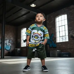 [CUCI GUDANG] BRAVEKIDS FASHION - RETRO SPORT JERSEY SET TEES KATUN 24s SETELAN ANAK UMUR 1-5 TAHUN T SHIRT KAOS DAN CELANA COTTON DRILL KARGO COMBED DRY FIT SOFT Distro