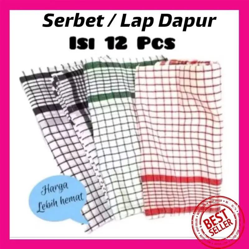 Serbet Lap Dapur Isi 12 Pcs Harga Lebih Hemat Best Seller Kualitas Terbaik