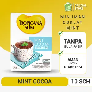 Tropicana Slim Mint Cocoa (10 Sch) - Minuman Cokelat Bebas Gula
