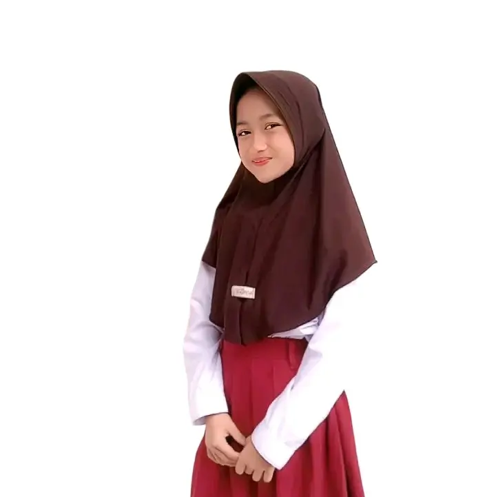 Hijab Bergo SD Anak sekolah kerudung hamidah Instan pinguin Geblus polos 8