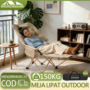 Kursi Lipat Outdoor Kursi Makan Siang Portabel Luar Ruangan Kursi Makan Siang Lipat Tabir Surya Tahan Air Sandaran Yang Dapat Disesuaikar Koper Dilipat Mudah Dimuat Kapasitas Muat 200 KG