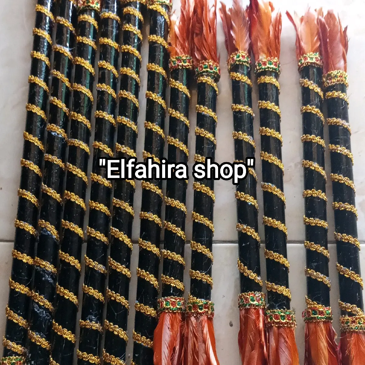Tongkat tari dayak dan papua ||tongkat karnaval tersedia ukuran 30 dan 50 cm ready stock