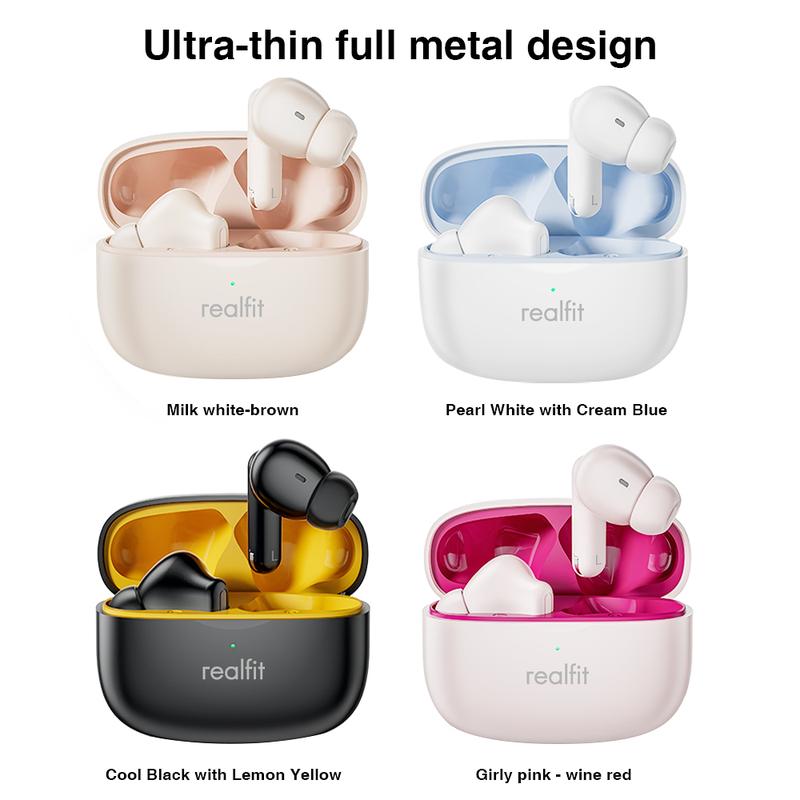 Realfit F3 Bluetooth V5.4 Earphone ANC Noise Cancellation with Mic HIFI Sound Quality Sport Headset 1