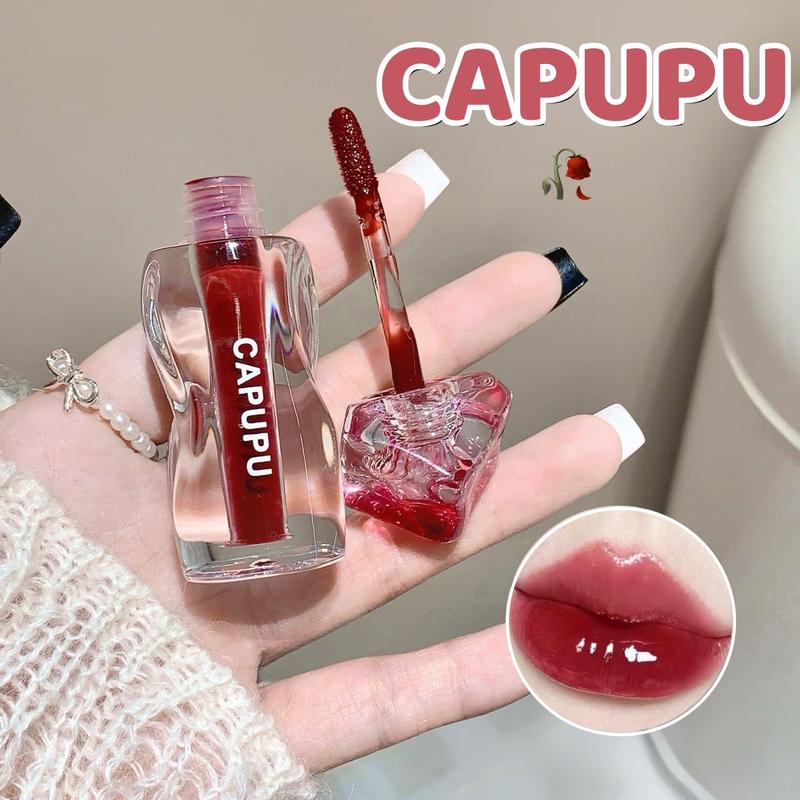 Son nước bóng môi CAPUPU dưỡng mềm môi, màu son tự nhiên, lớp phủ bóng mượt, không khô môi, dễ mang theo, hot trend tiktok