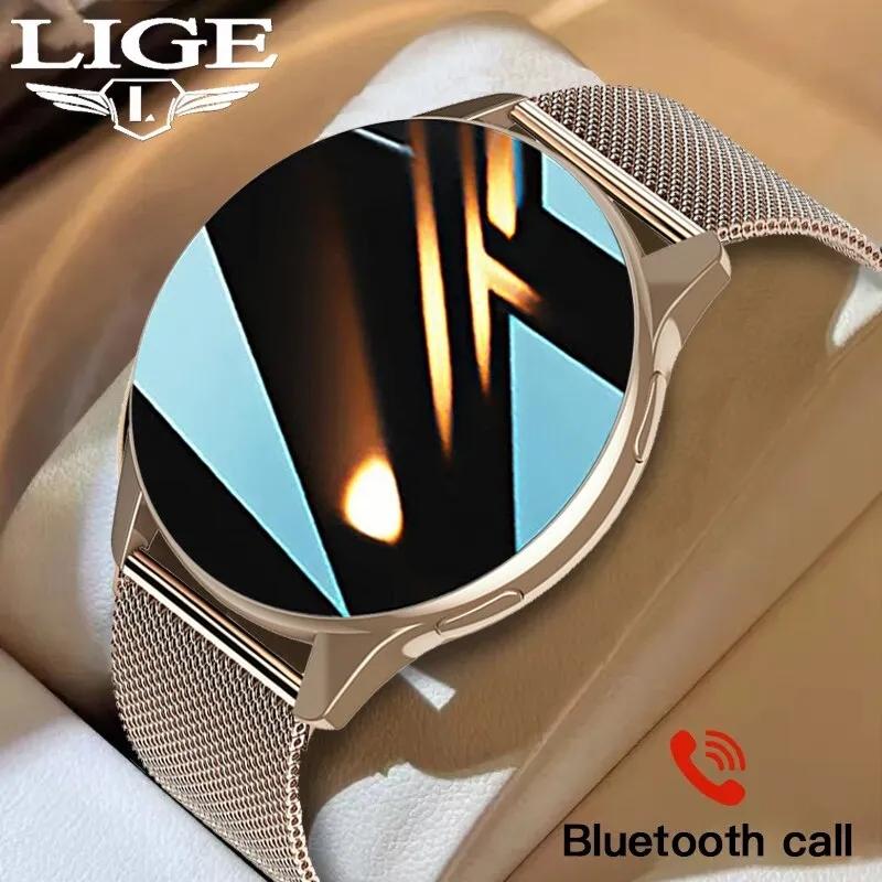 LIGE Original Smart Watch Women Men Multi Function Full Screen Touch Waterproof Bluetooth Call Fitness Bracelet Jam Tangan Pintar Smartwatch Alarm