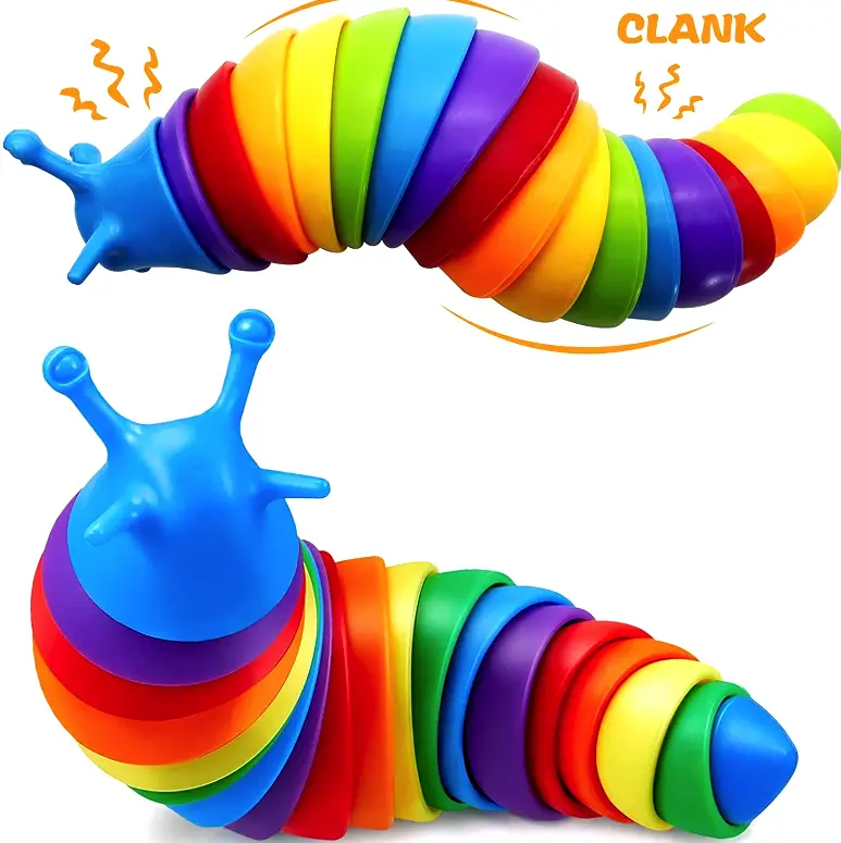 Sensory Play Pop It Mainan Edukasi Anak Murah Ulat dan Siput Warna Pelangi Lucu Usia 2 3 4 5 6 7 8 9 10 11 12 13 Tahun Toys Bayi 2