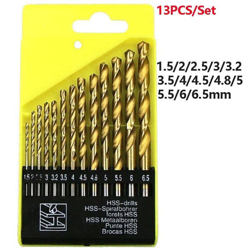 Mata Bor Besi Baja 1 Set13 | Mata Bor Baja Kecepatan Tinggi 1.5mm-6.5mm ...