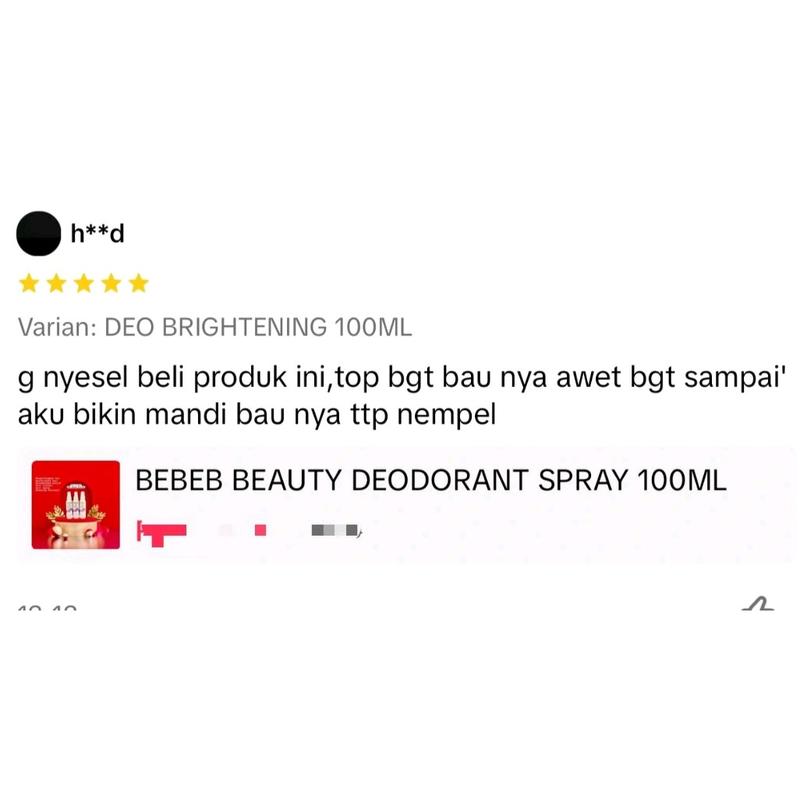 KETY BRIGHTENING BEBEB BEAUTY DEODORAN SPRAY  100ML MENCERAHKAN KETY ANTI BAU 5