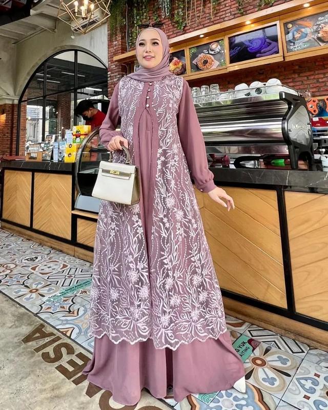 TERBARU!! DHUHAYU MAXI BRUKAT CERUTY Model Baru / Gamis Viral Lebaran 2024 / Gamis Korea Style / Gamis Kondangan Jumbo / Gamis Ibu Ibu Model Sekarang / Dress Kondangan / Dress Wanita Muslim Remaja / Gamis Wanita Terbaru 2024 Modern Dewasa Pesta Simple 5
