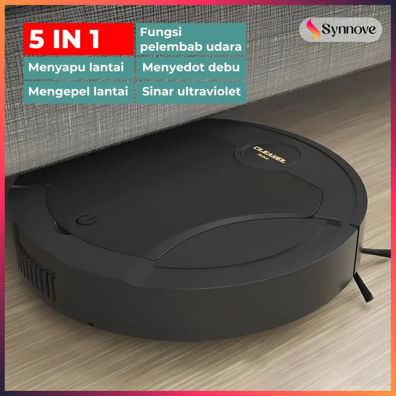 Robot Vacuum Cleaner 5 In 1 Sinar Ultraviolet Pel Lantai Otomatis Penyedot Debu Rumah 1
