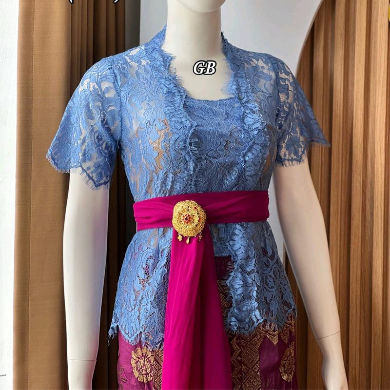 Kebaya Metalic 3D premium Tangan Pendek 4
