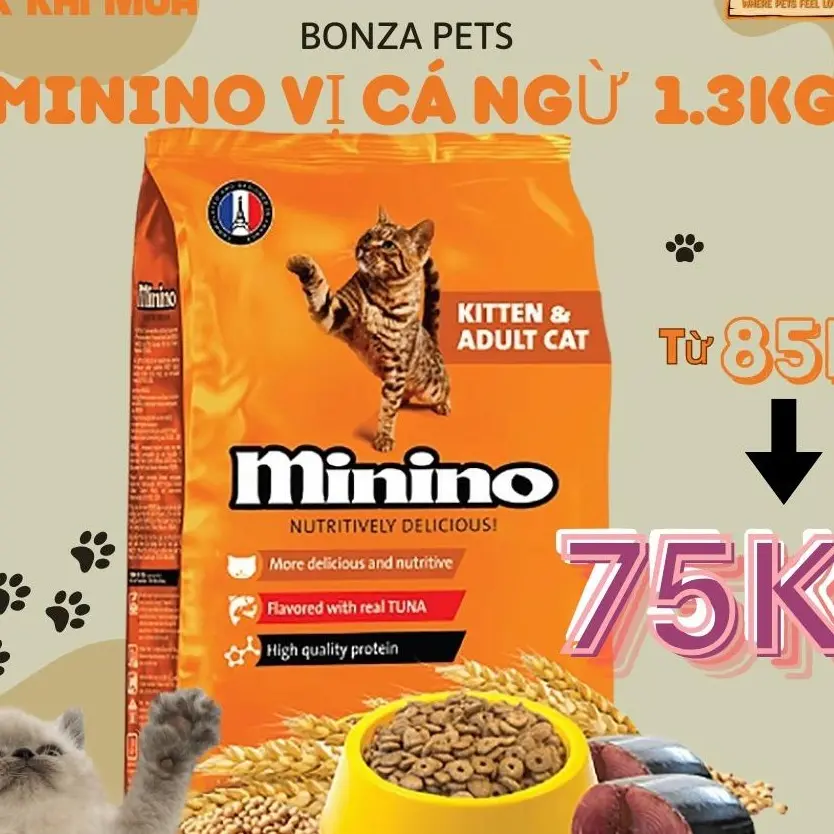 MININO 1.3KG Hạt cho Mèo - Vị Cá ngừ