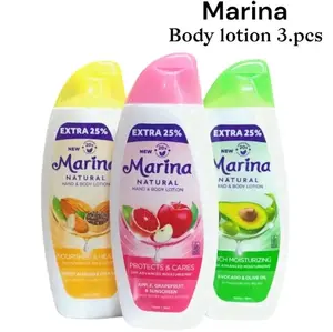 3PCS - Marina Natural Hand & Body Lotion 188ml