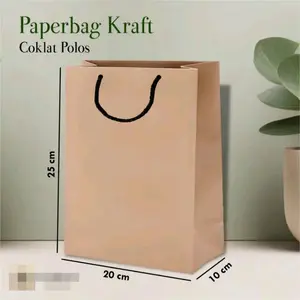 PAPER BAG KRAFT COKLAT POLOS || PAPER BAG UNTUK KADO || PAPER BAG UNTUK APOTEK MINI