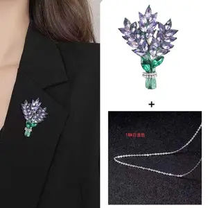 Bloomoira Brooch Lavender Elegan Desain Unik Warna Menawan Kualitas Terbaik Bahan Premium Bross Dada Dan Dagu Cocok Untuk Berbagai Acara Tampilan Mewah
