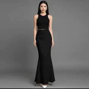 ZY - Rok Duyung Lunar Mermaid Skirt  - Rok Lunar Mermaid Maxi Skirt Duyung Basic Polos Scuba Premium Rok Mermaid Wanita Highwaist Scuba Premium Fit Lunar Mermaid Skirt - Scuba Premium Rok Flare Wanita