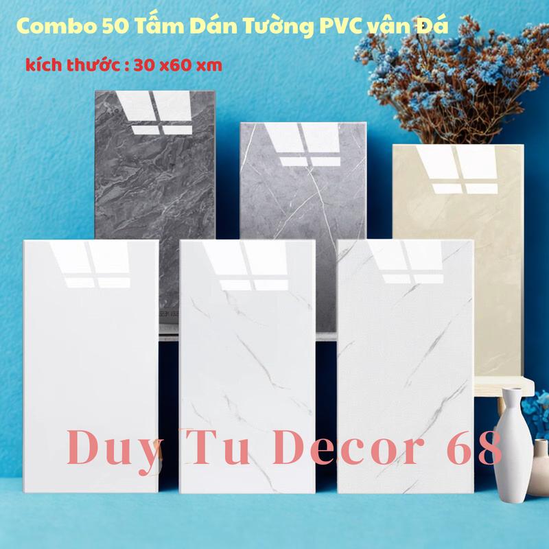 combo 50 tấm xốp dán tường bề mặt pvc giả đá, kích thước 60x30cm mặt sau có sẵn keo cho bề mặt tường láng mịn
