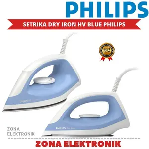 Setrika Listrik Philips Biru Alat Penghalus Pakaian DTS0510 Dts0510/20