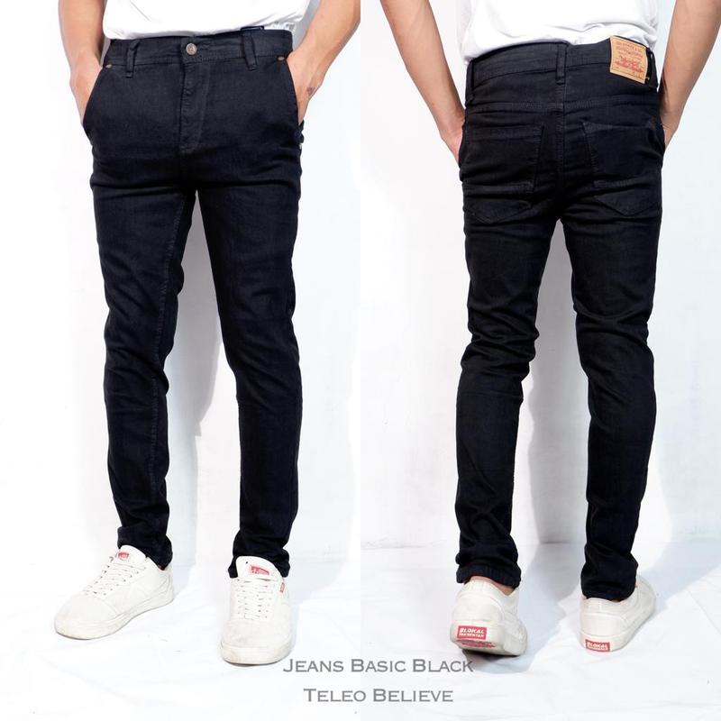 Product Introduction of Celana Jeans Pria Bahan Streach Melar Pensil Slim fit Cowok Panjang Cowo Skinny mexcollection Biru Denim Hitam Dewasa Soft Stretch 40