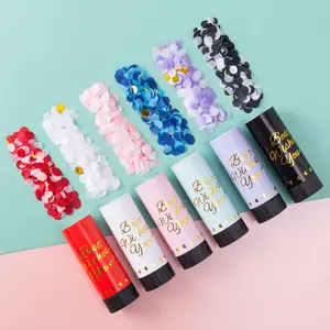 Spring Fireworks Tube Colorful Paper Scraps Hand Twisted Fireworks COD 【Apligod】Wedding Small Salute Cannon