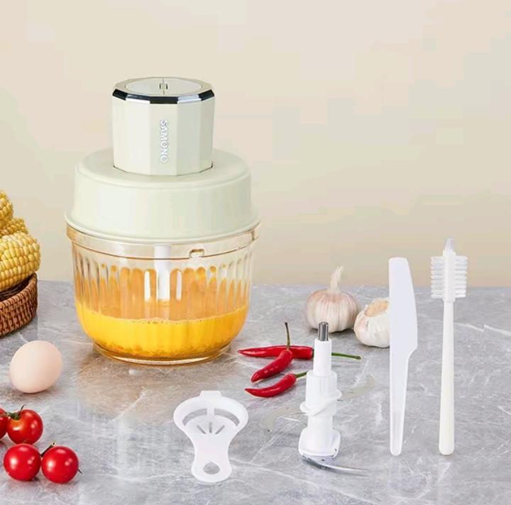 (EKSKLUSIF ISCHA INDY) SAMONO 2.5 Liter Food Chopper Multifungsi Penggiling Daging Penghalus Makanan dan Bumbu Garansi 1 Tahun Warna Blue (SW-CG350) 1