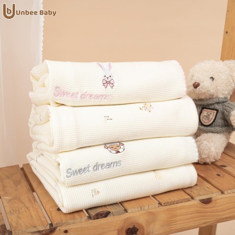 Chăn Dệt Bamboo Sợi Tre Cao Cấp Unbee Mềm Nhẹ Mướt Mịn Kháng Khuẩn Cho Bé Kt 80x1m 1mx1m2