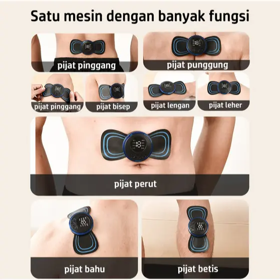 MIKA [Beli 2 Gratis 1] Alat Pijat Leher Elektrik EMS Mini Neck Massager Akupuntur 1