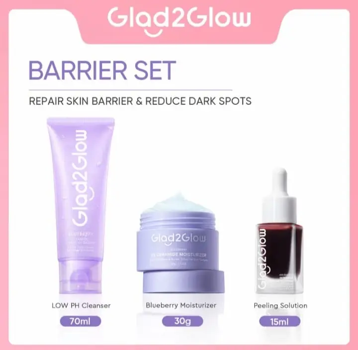 [JAYA] GLAD2GLOW 3 in 1 Peeling Solution Bundle 3pcs exfoliating wajah moisturizer  untuk peeling serum skin care kits eksfoliasi 2