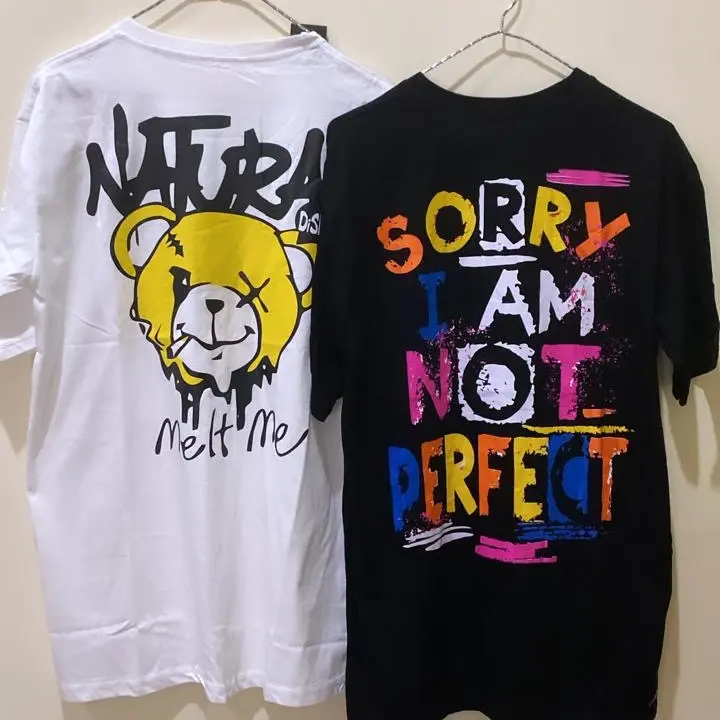 Kaos oblong distro sablon motiff