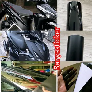 skotlet sticker motor hitam doff hitam glossy hitam transparan