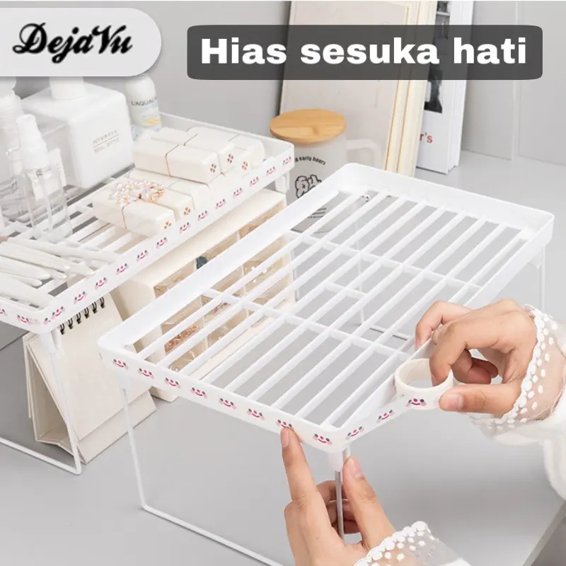 Dejavu Rak Organizer Stationery Rak Penyimpanan Desktop Lipat Storage ATK Buku Meja Kantor HRM311 1