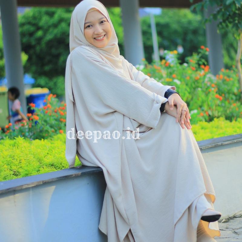 deepao.id - Hulya Set Rok Tunik Syar'i Pasmina | One Set Tunik Melayu Bahan Cringkle Airflow Premium Gamis 8