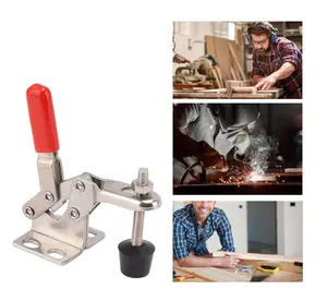 Alat Bantu Dorong Jepit Vertical Toggle Clamp Hold Down Handle - GH-13009 - Silver