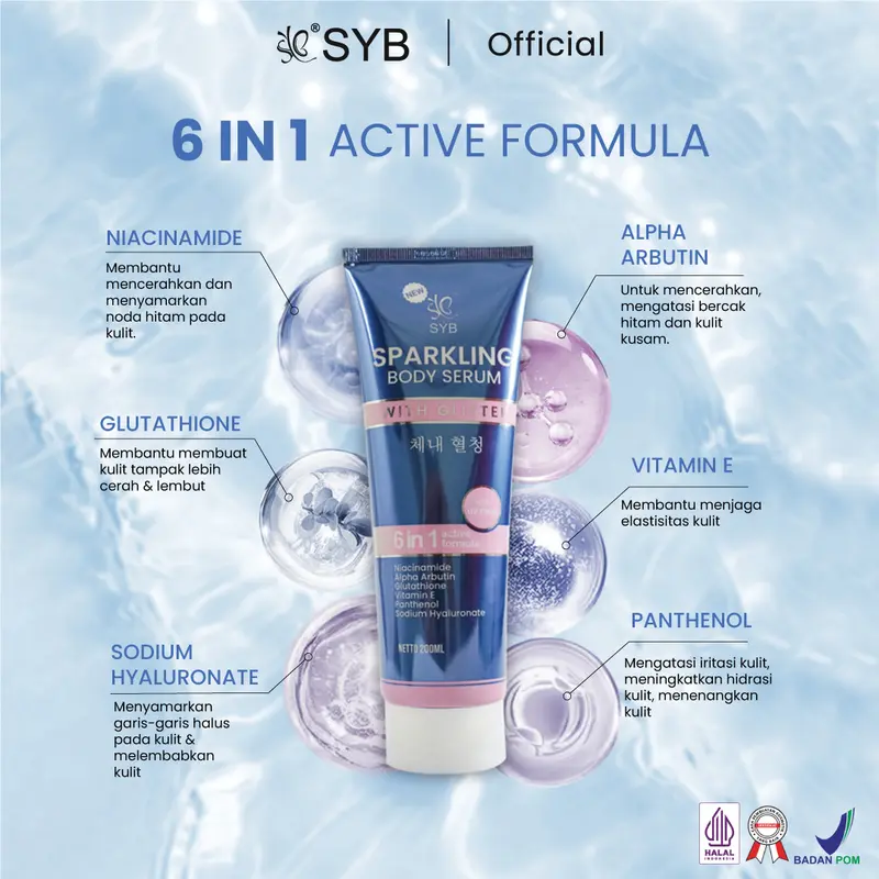 NEW SYB Whitening Body Serum With Collagen + 5% Niacinamide 6