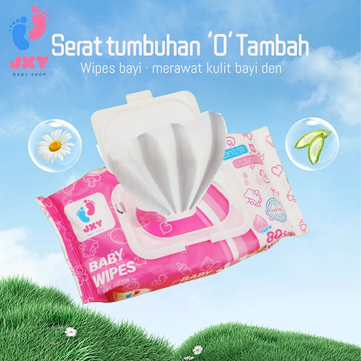 Tissue Basah Bayi Newborn Ganti Popok Diapers Anak Baby Wet Wipes 80s Perlengkapan Bayi Tisu Basah Wajah Perawatan L419