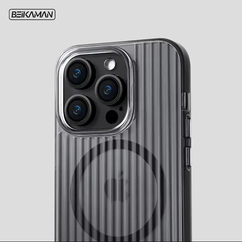 Beikaman For Magsafe Glacier Clear Phone Case For iPhone 15 14 13 Pro Max Slim Transparent Cover For iPhone 15 14 13 Pro Max Shockproof PC Hard Casing Protective Accessories Shockproof