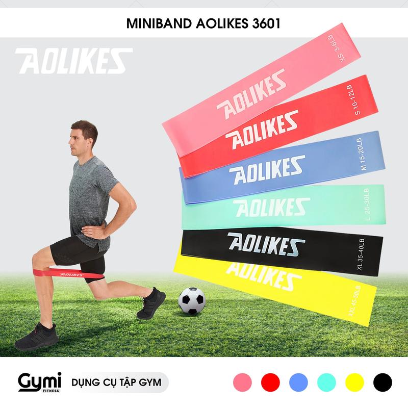 Dây Kháng Lực Dây MiniBand Aolikes AL3601 Tập Bóng Đá, Gym, Toàn Thân, Tập Cơ Chân, Cơ Tay