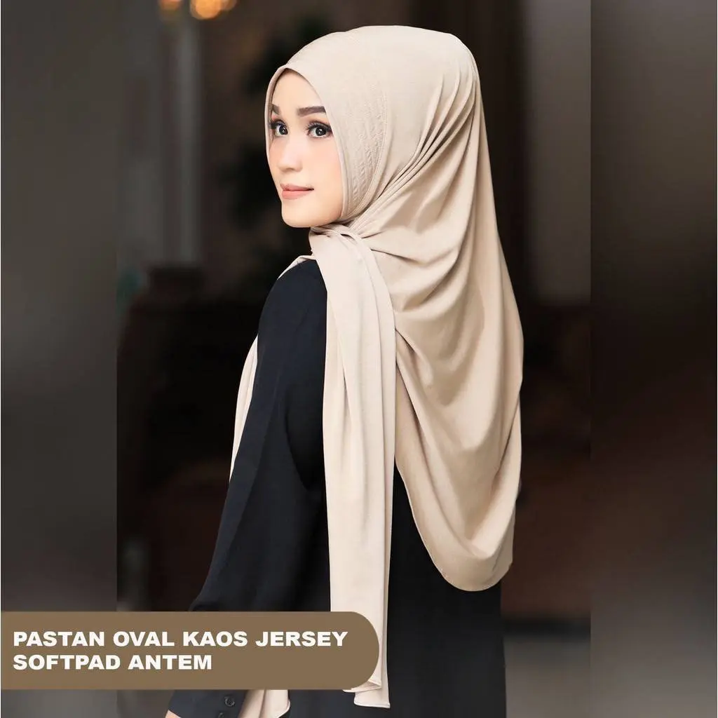 UMMI Pashmina Instan Oval Softpad Jersey Korea