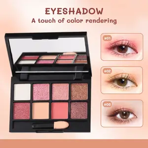 Eyeshadow Palette 8 Colors Matte Glitter Pigmented Eye Makeup Waterproof Long Lasting - LA255 8109