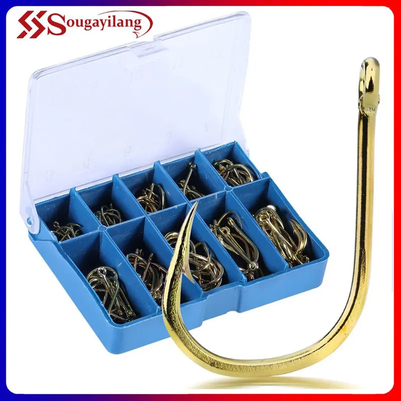 Sougayilang 70 Hook With Yellow Hook Box With Gear Hook Metal Hook Jig