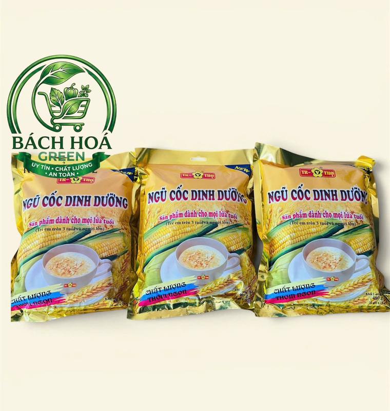 Combo 3 Bịch Ngũ Cốc Dinh Dưỡng Trường Thọ 60 Gói Nhỏ x 24g Thơm Béo Uống liền