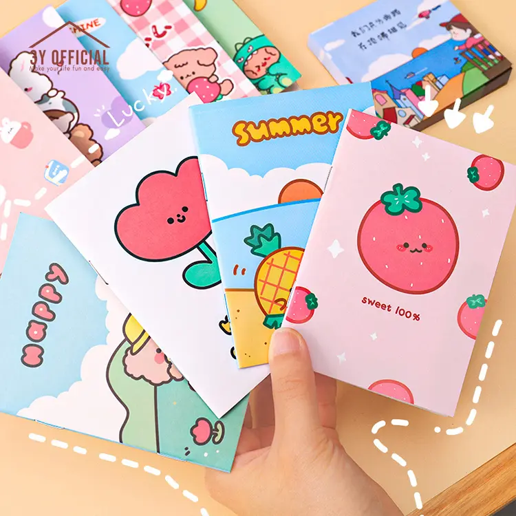 3Y Note Book Mini Segi Buku Tulis Memo Kecil Lucu NOTEBOOK MINI TERBARU BANYAK MOTIF LUCU - NOTE BOOK MINI IMUT - BUKU TULIS MINI CANTIK Kertas Paper Kertas Paper 2