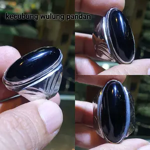 Batu Cincin Kecubung Wulung Hitam Pekat dengan Desain Elegan dan Kualitas Terbaik untuk Tampilan Mewah