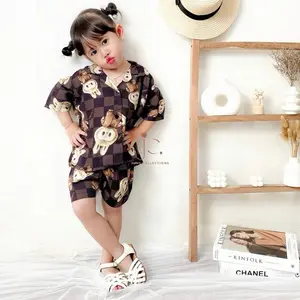 Junecollections Labubu Dailywear Rayon Set Anak Baju Rayon Anak Stelan Rayon Anak Motif Labubu Premium #510