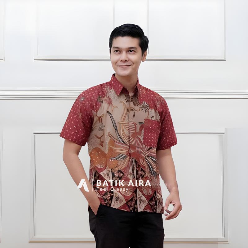 Kemeja Batik Pria batik premium lengan panjang terbaru 2024 cowok batik pria pendek anak laki Hem 2